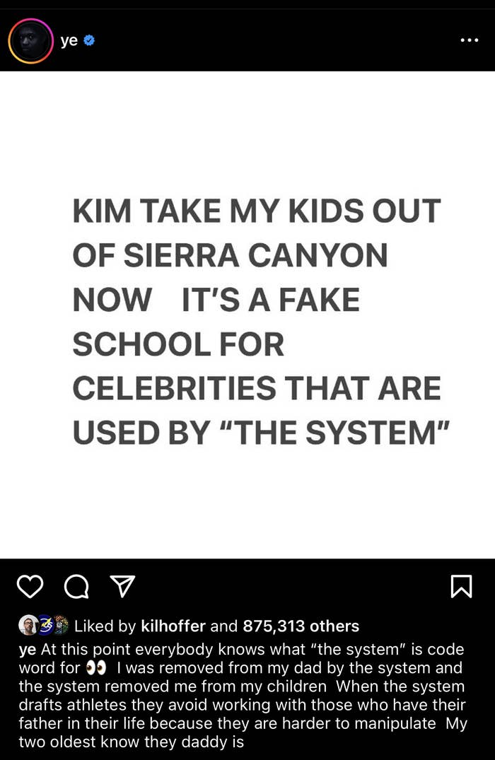 Screen capture of a social media post discussing the system and family, attributed to a celebrity. It&#x27;s critical of celebrities using the system