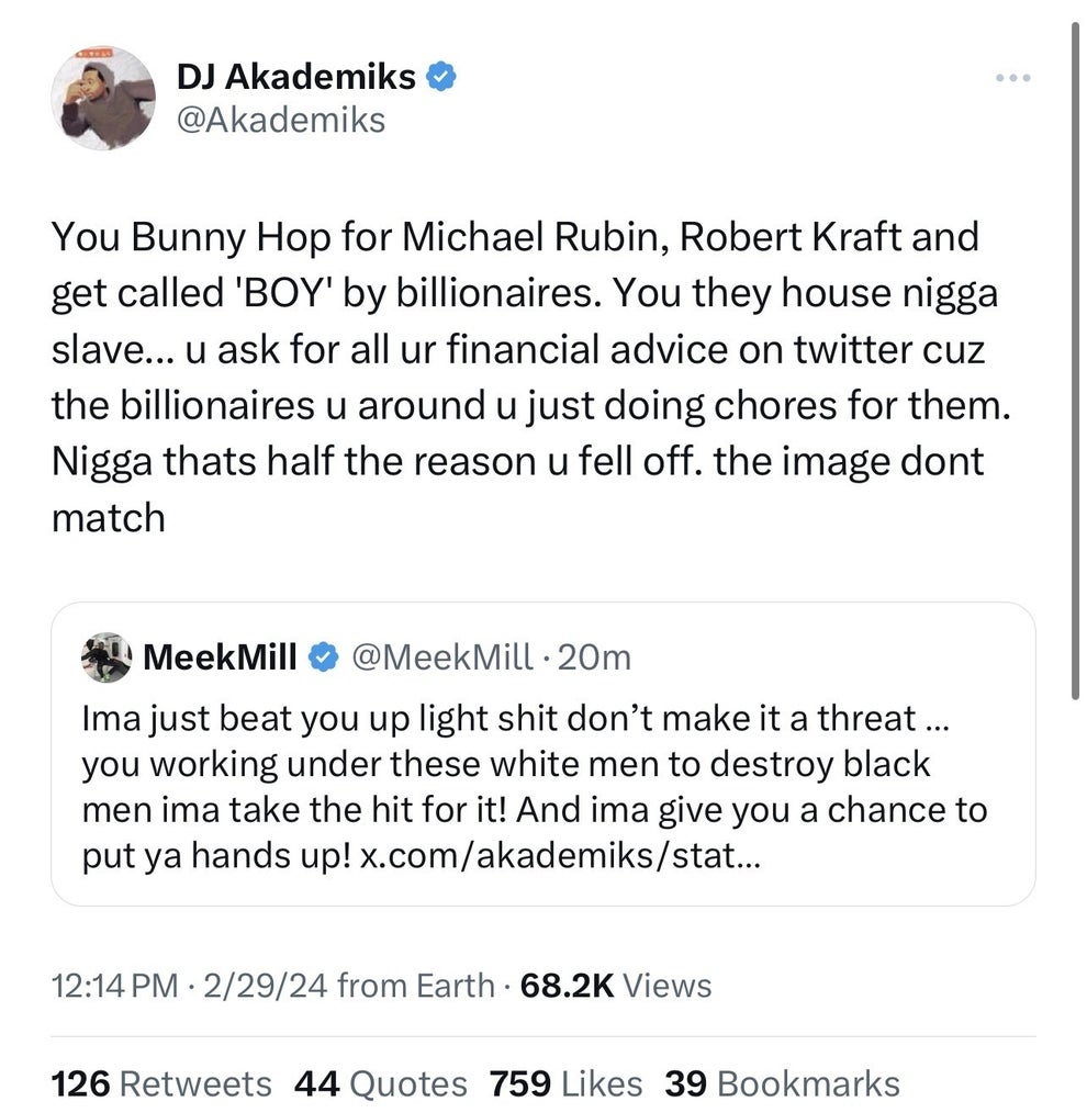 Meek Mill Calls Out DJ Akademiks: Feud Intensifies | Complex