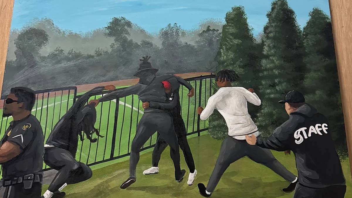 Self-taught Charlotte, North Carolina artist Cepeda Brunson has shared a new piece inspired by the viral brawl.