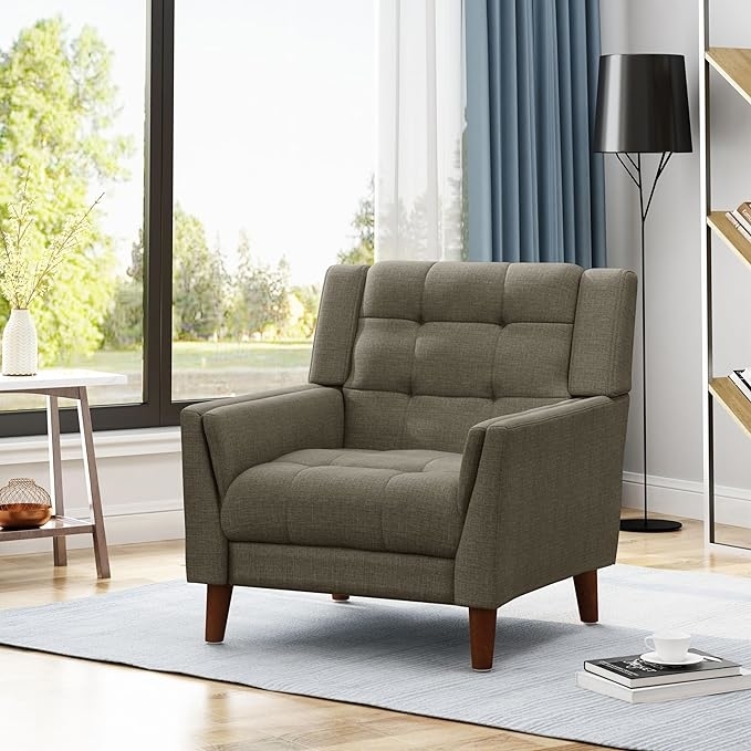 Modern armchair in a living room setting