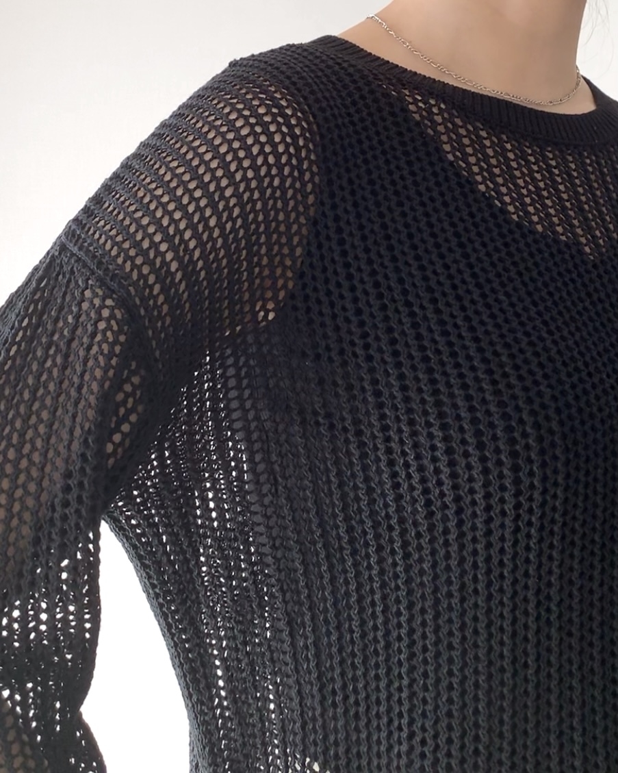 UNIQLO（ユニクロ）のおすすめトップス「メッシュクルーネックセーター（長袖）」