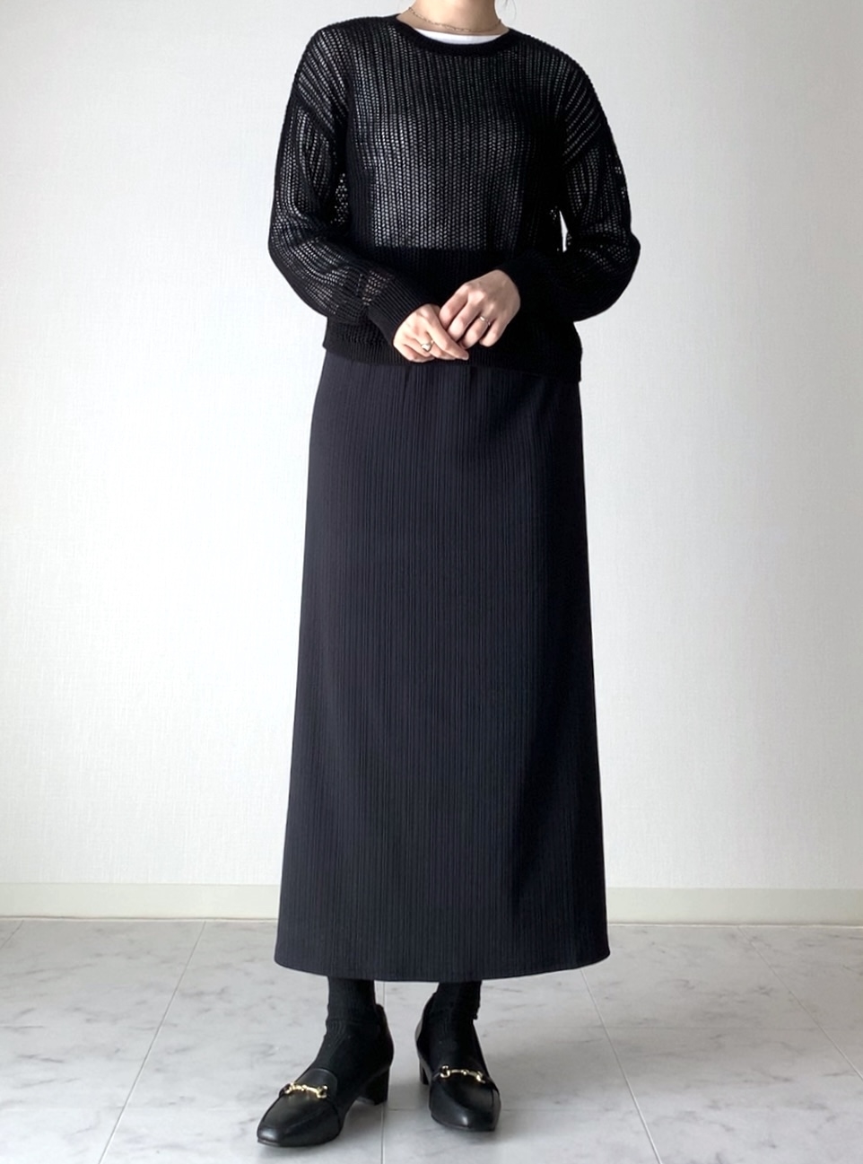 UNIQLO（ユニクロ）のおすすめトップス「メッシュクルーネックセーター（長袖）」