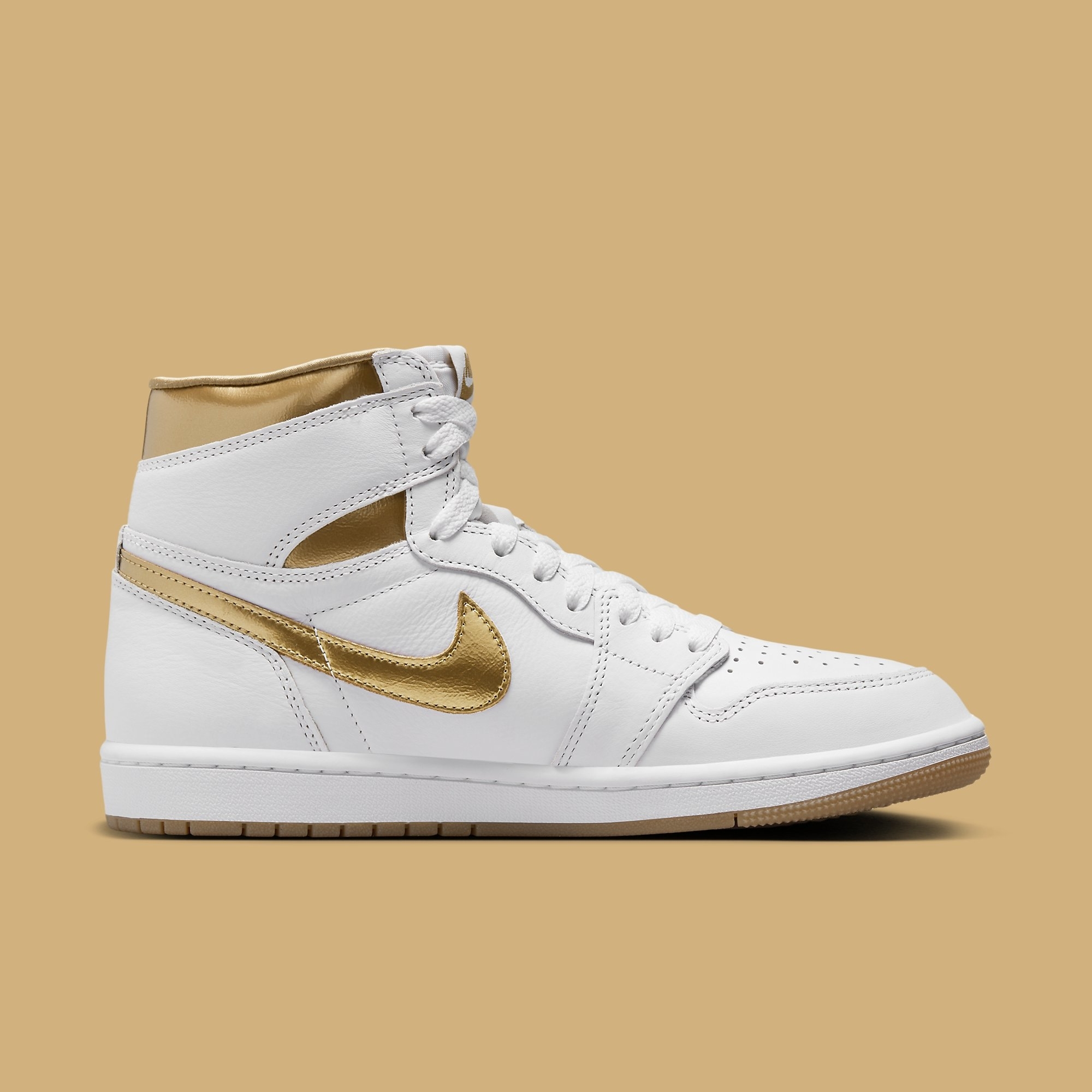 White and gold deals jordan 1