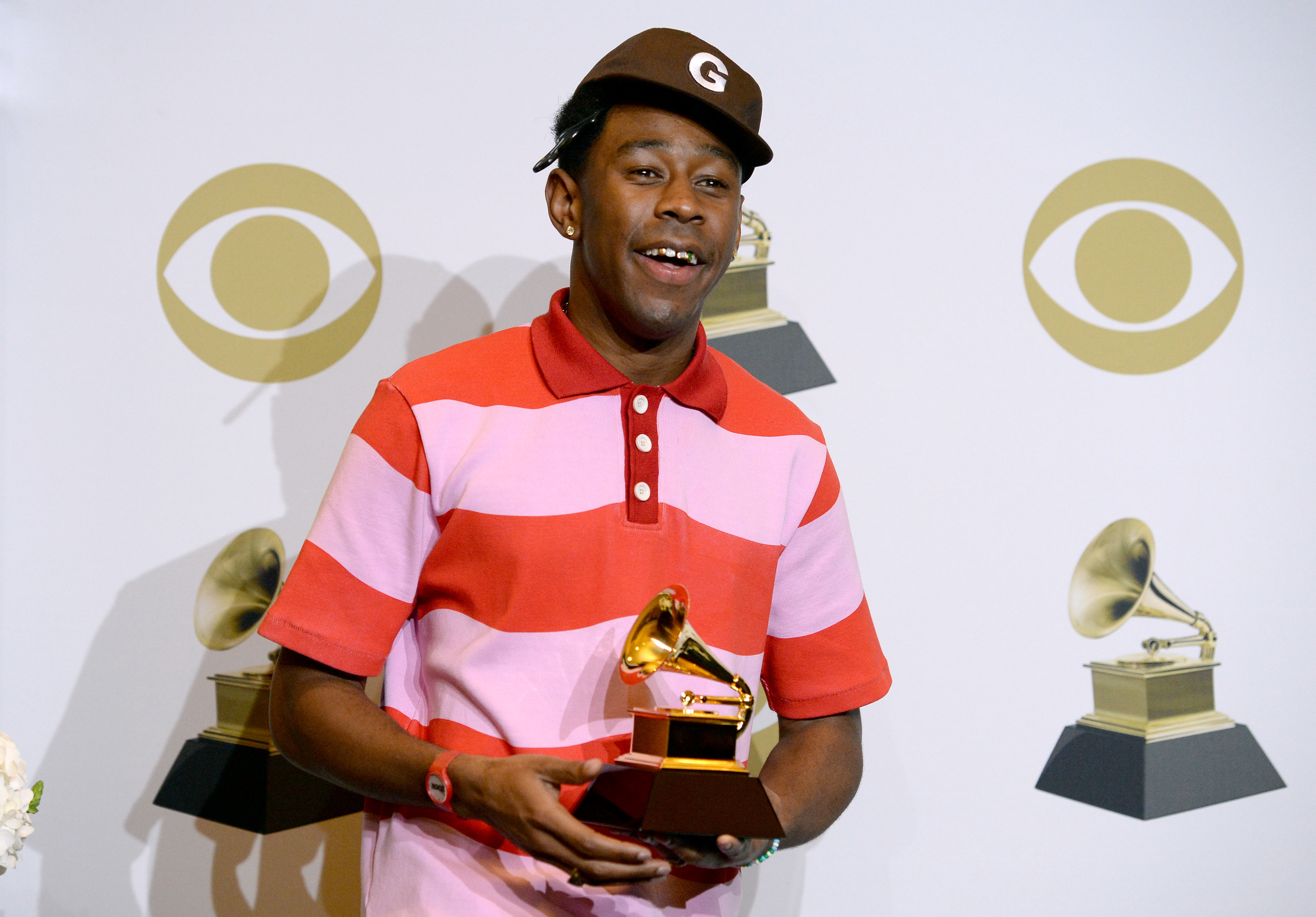 Tyler, the Creator with his Grammy