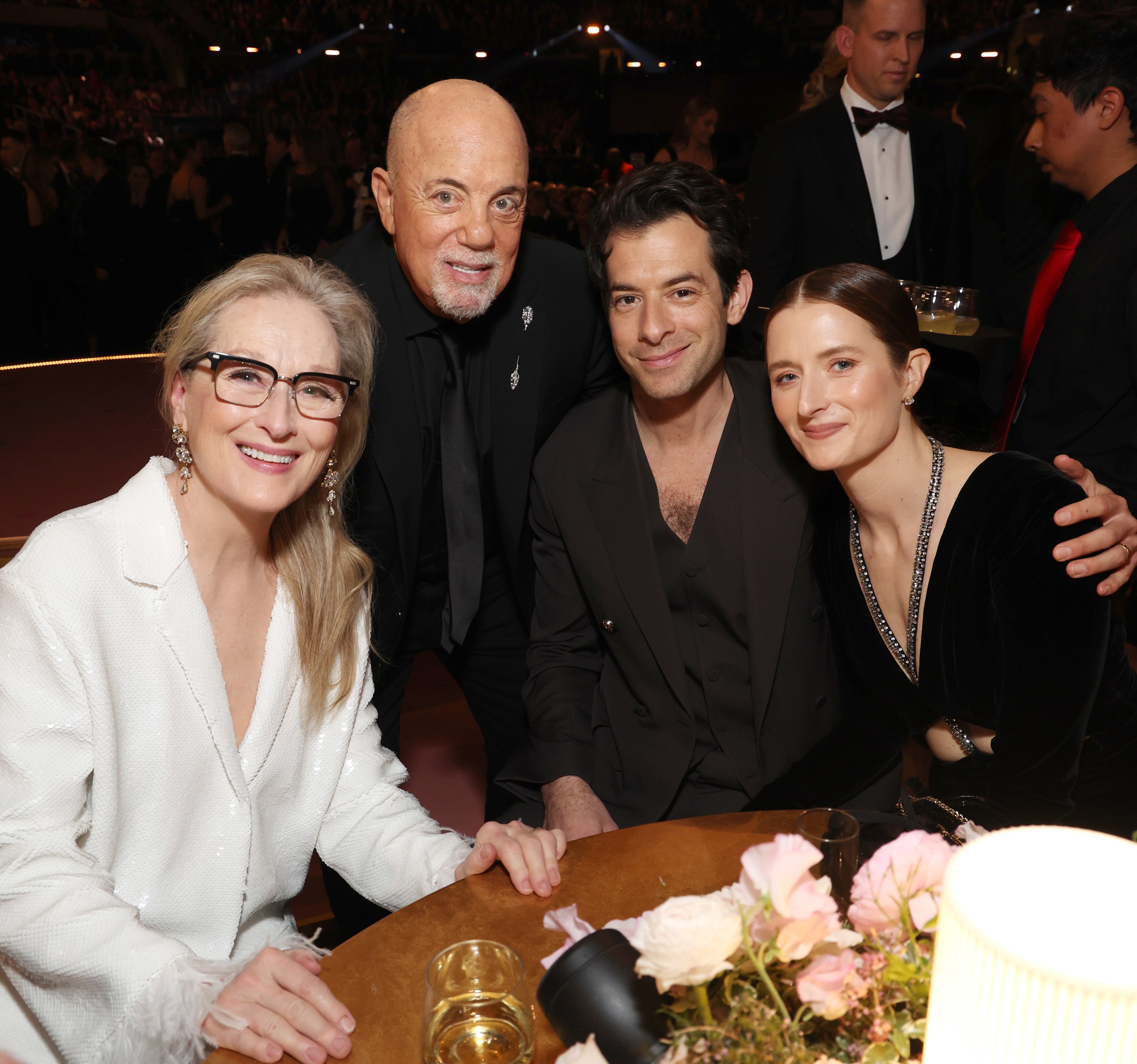 Meryl Streep, Billy Joel, Mark Ronson, and Grace Gummer at the Grammys