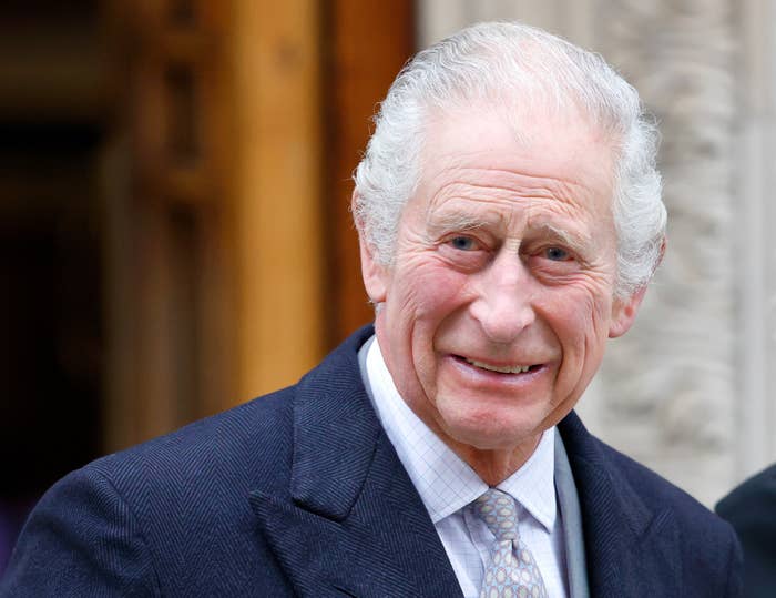 Close-up of King Charles smiling