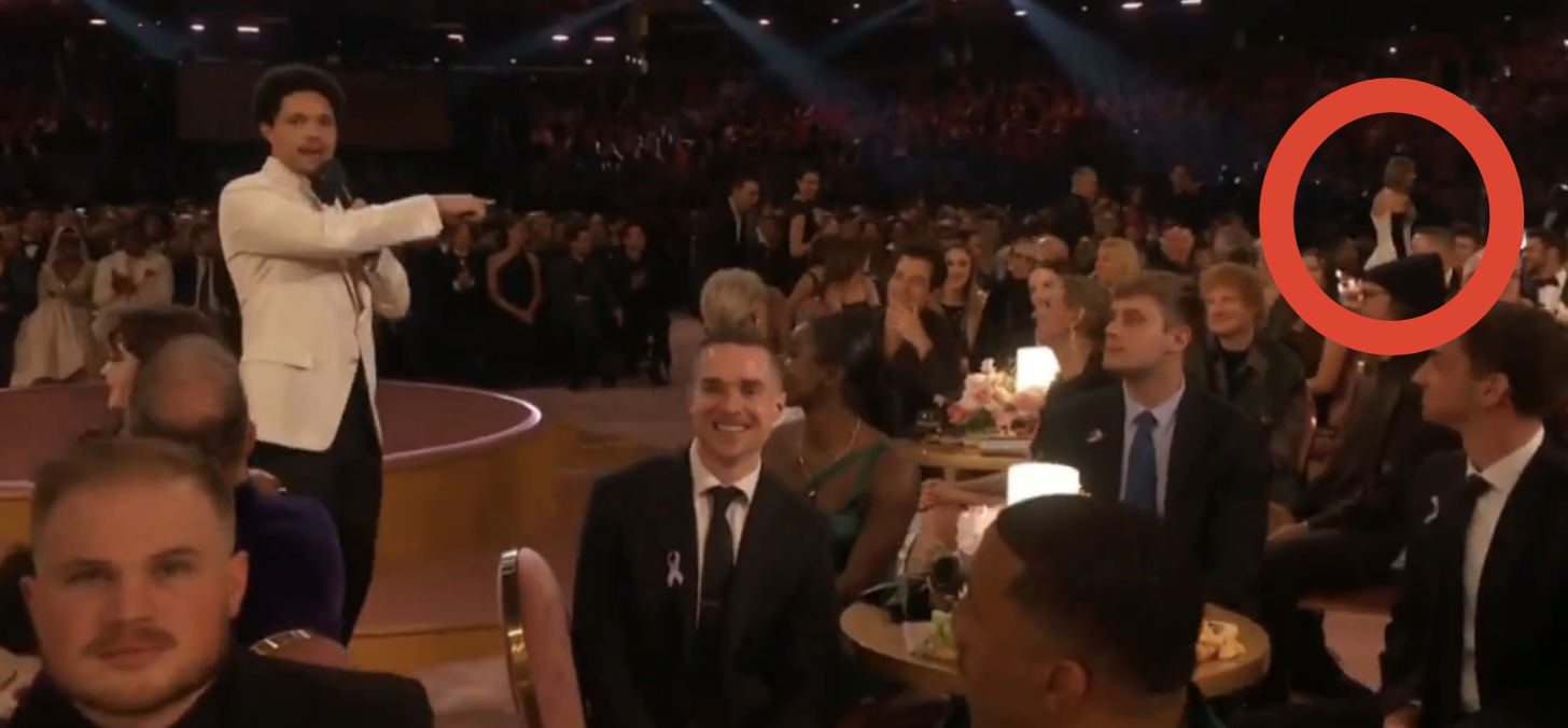 Taylor Swift Laughed At Trevor Noah's Jokes At Grammys