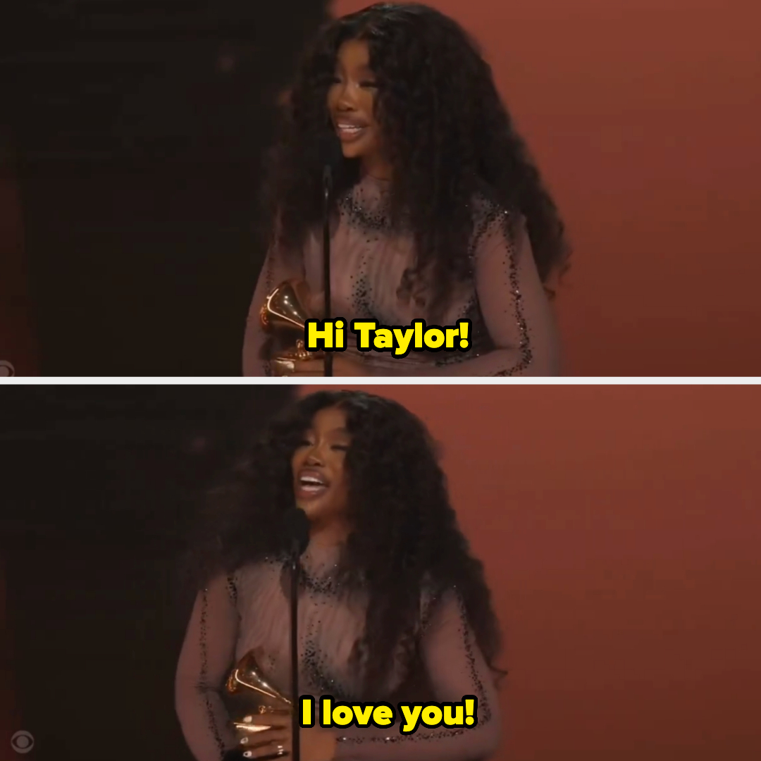 SZA saying onstage, &quot;Hi, Taylor! I love you&quot;