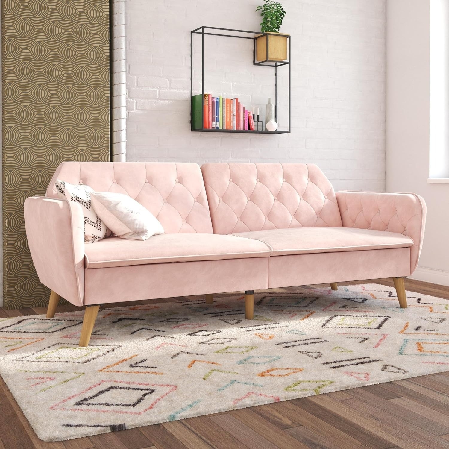 the pink couch