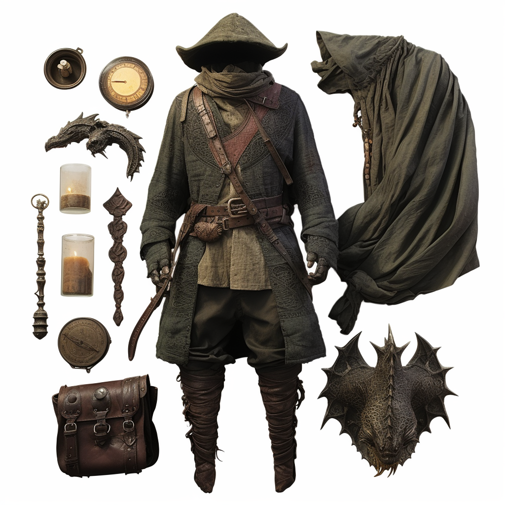 various goblin character clothing and accessories