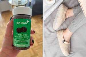 thin mint seasoning and slippers 