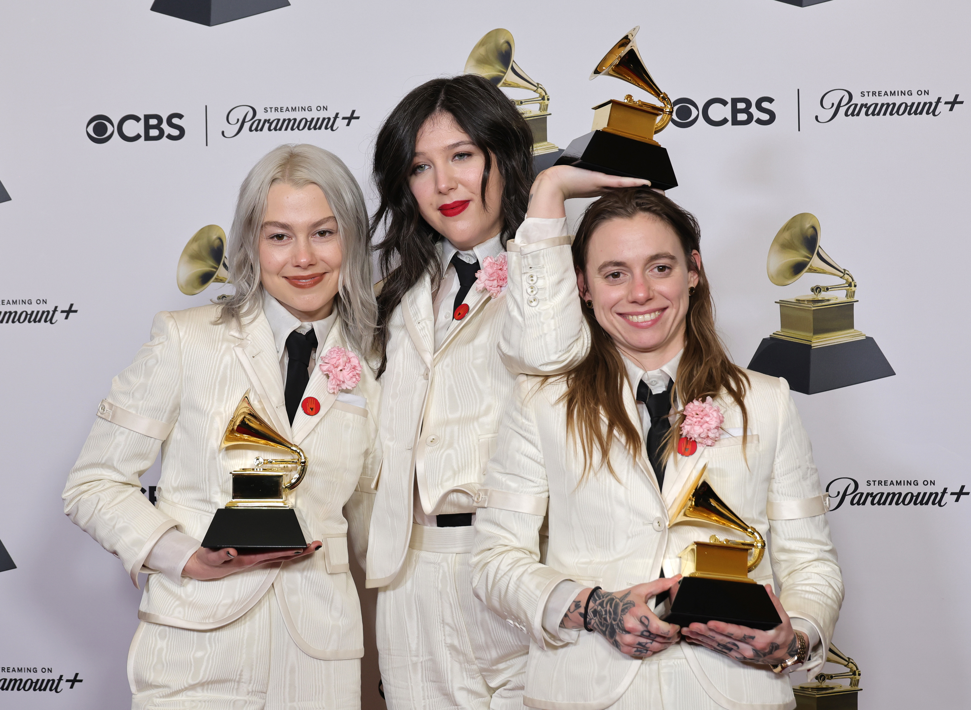 Boygenius with their Grammys