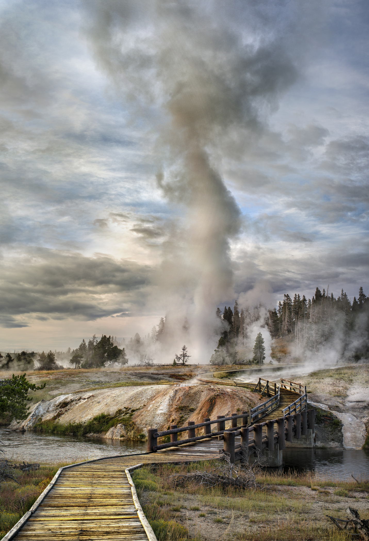 An active geyser at Yellowstone National Park
