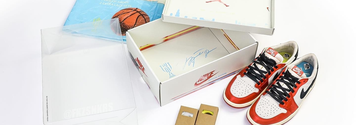 Off white jordan on sale 1 chicago box