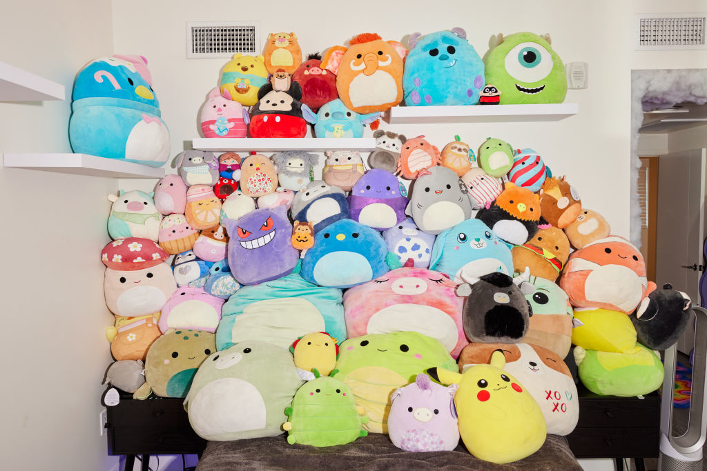 Squishmallows in a pile