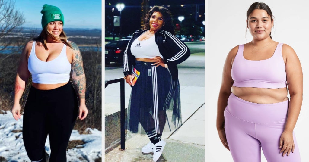 Yvette Women High Impact Sports Bras Plus Size Racerback Workout Bra for Large  Bust Running Fitness,Pink,Medium 