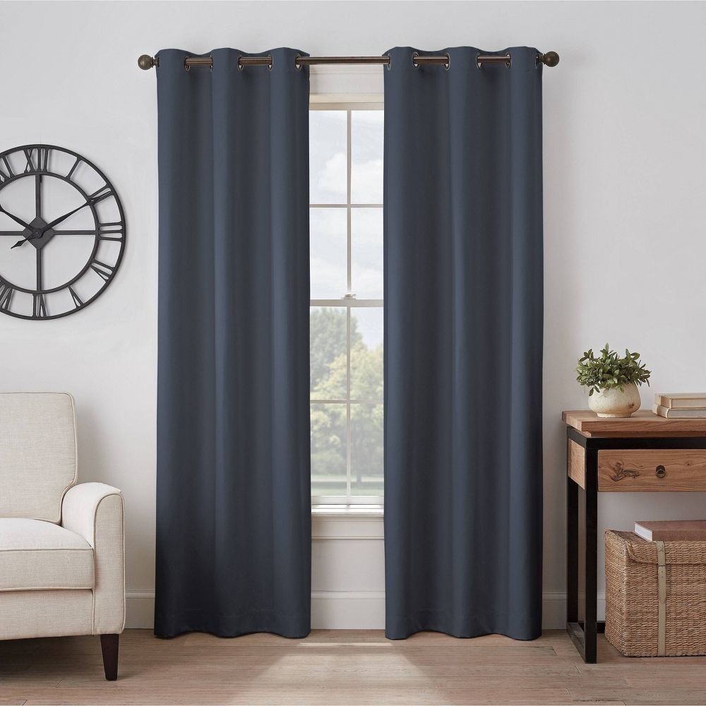 the blackout curtains