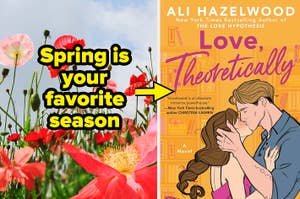 Spring flowers and the cover to "Love, Theoretically."