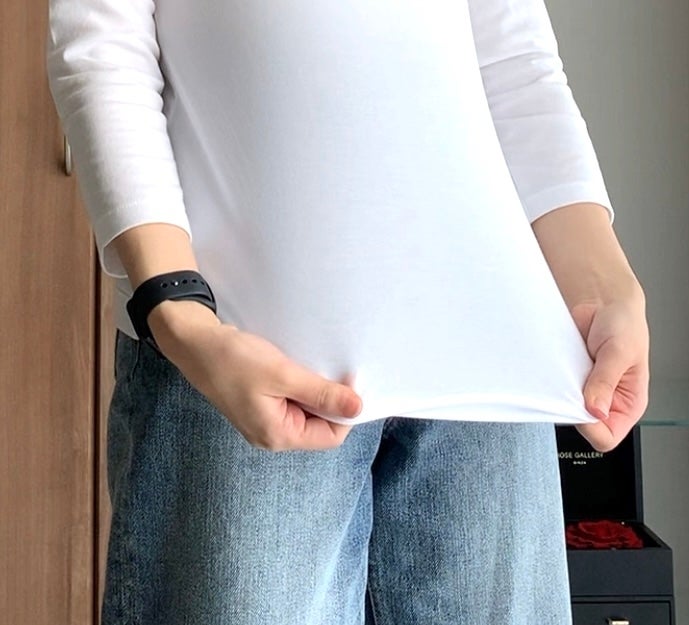 ユニクロのオススメファッション「ジャージーボートネックT（7分袖）」