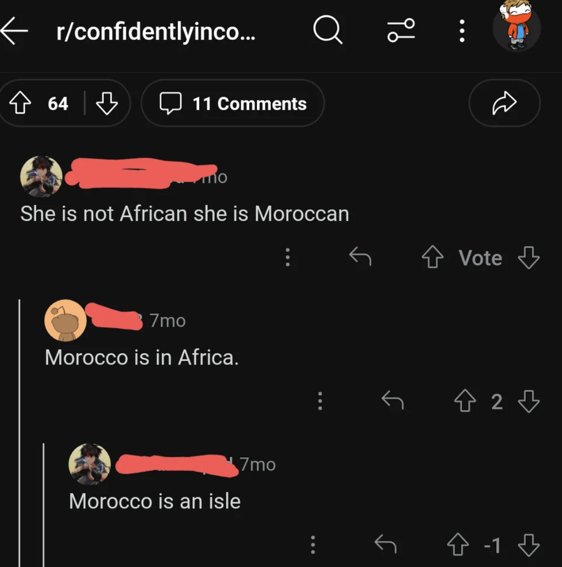 &quot;Morocco is in Africa.&quot;