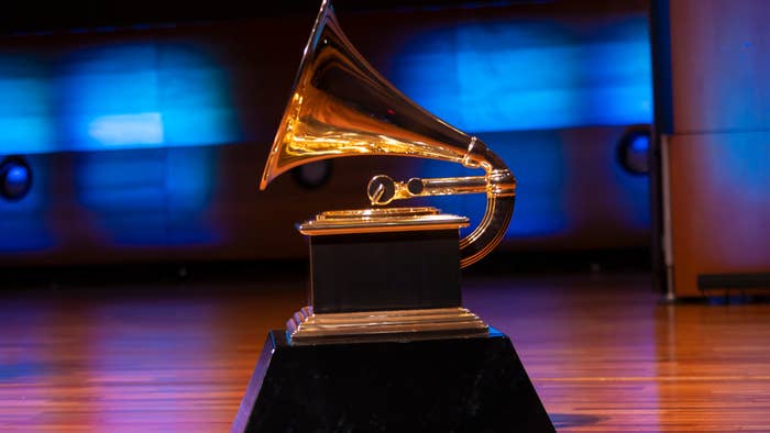 a grammys trophy is shown