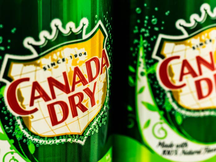 Cans of Canada Dry Ginger Ale