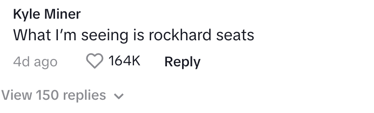 &quot;What I&#x27;m seeing is rockhard seats&quot;