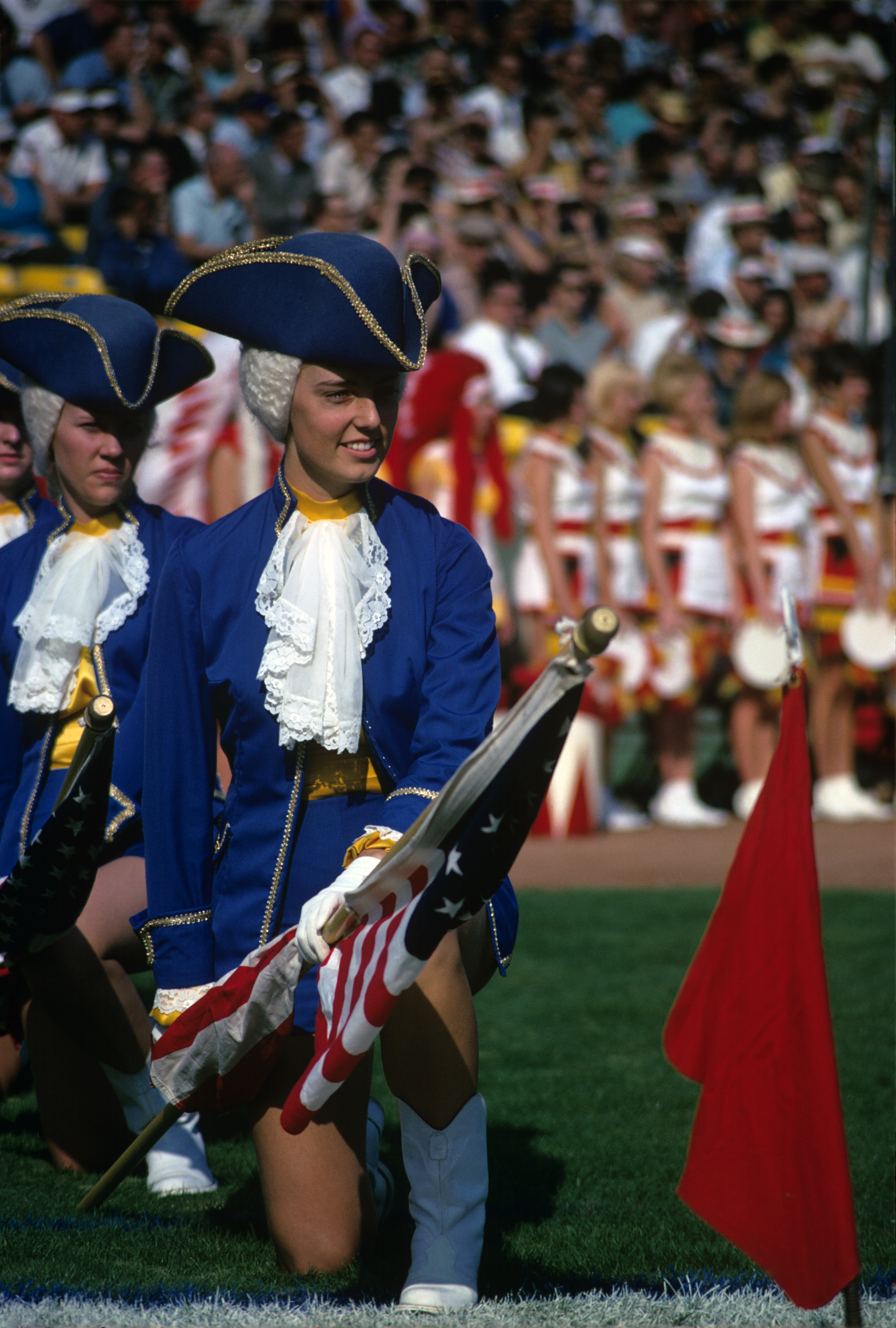 Closeup of the American flag team