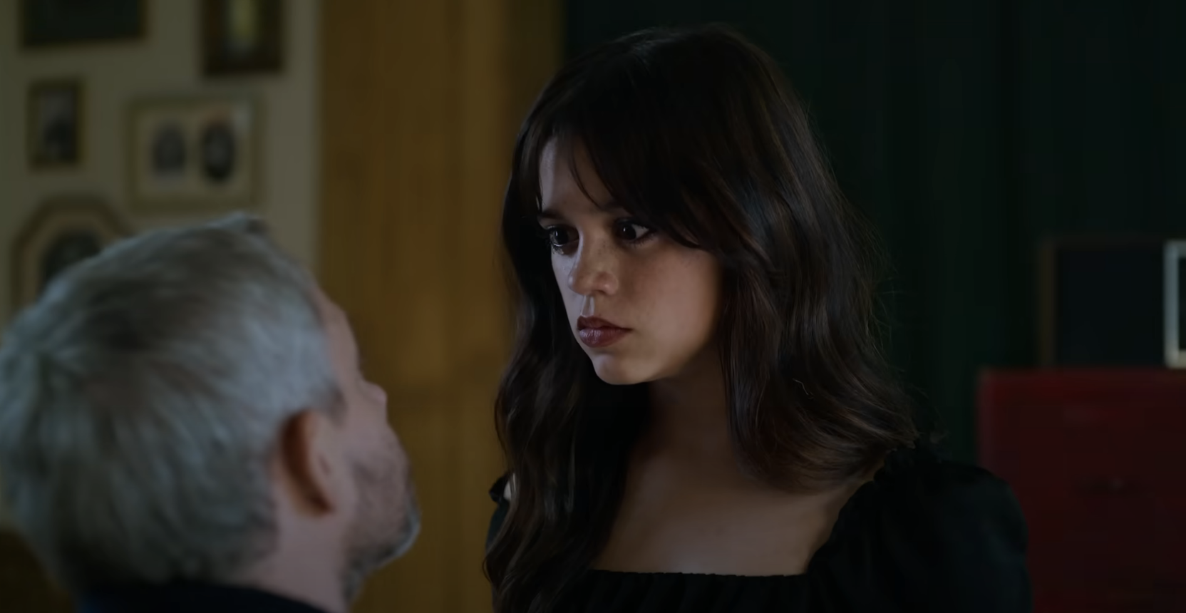 jenna&#x27;s character looking angry at her teacher in the classroom