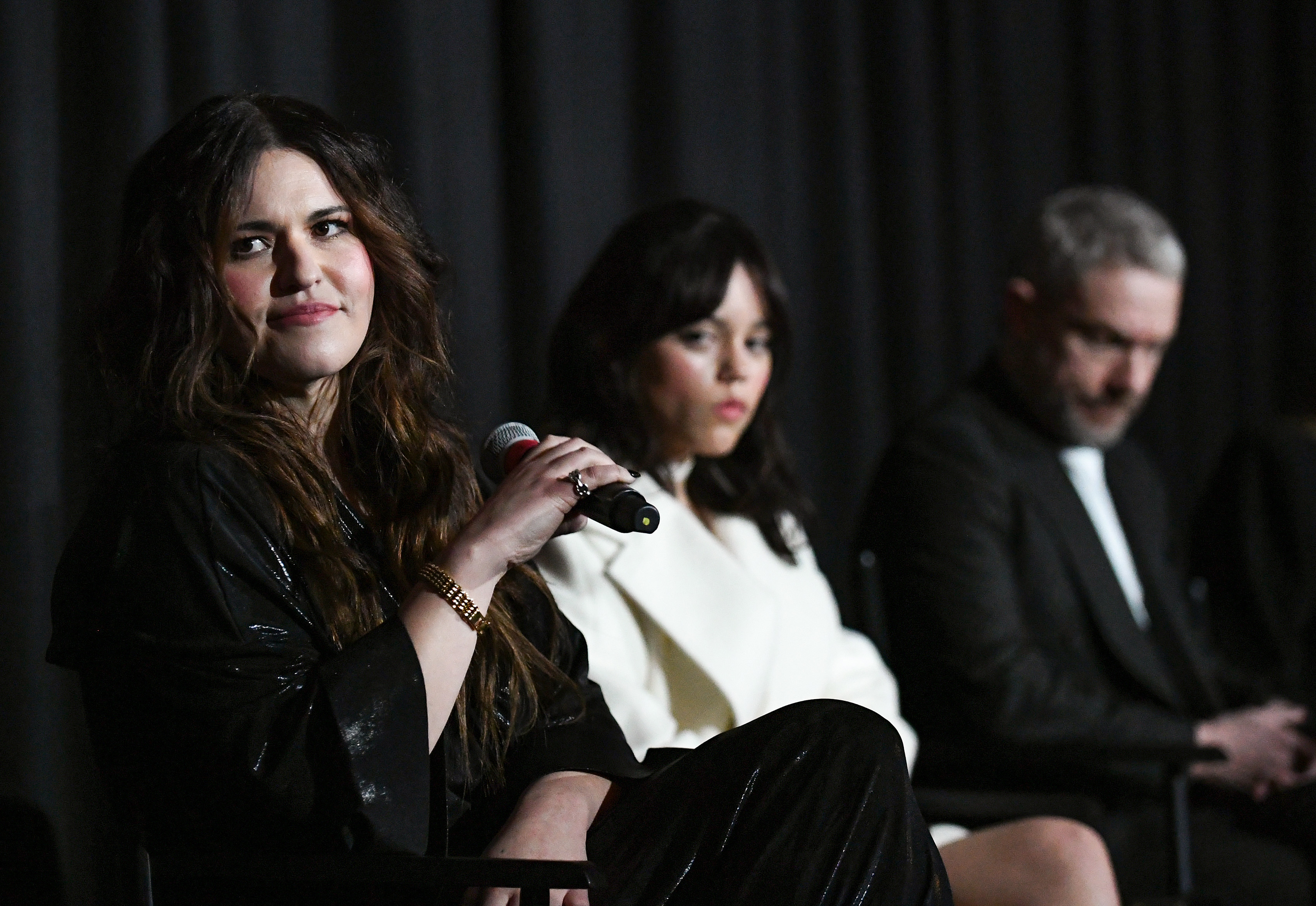 Jade Halley Bartlett sitting with jenna and martin during an interview