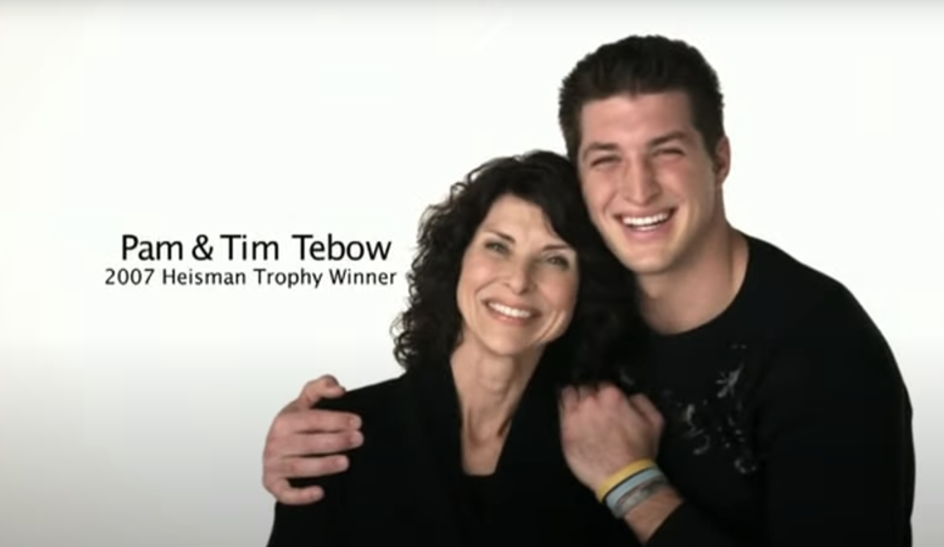 tim hugging his mom in the commercial