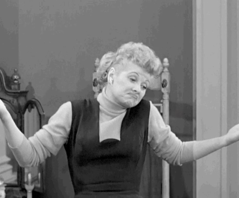 Lucille Ball on &quot;I Love Lucy&quot; shrugging