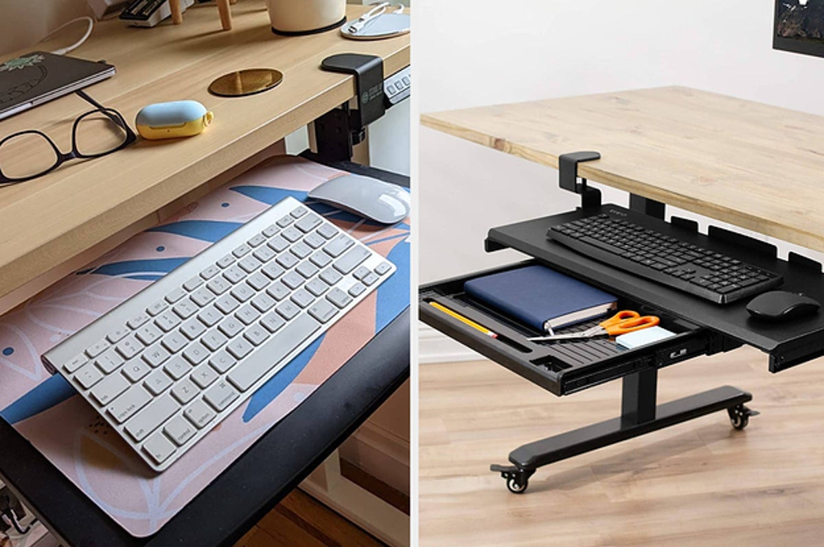 15 Best Under-Desk Keyboard Trays To Save Space