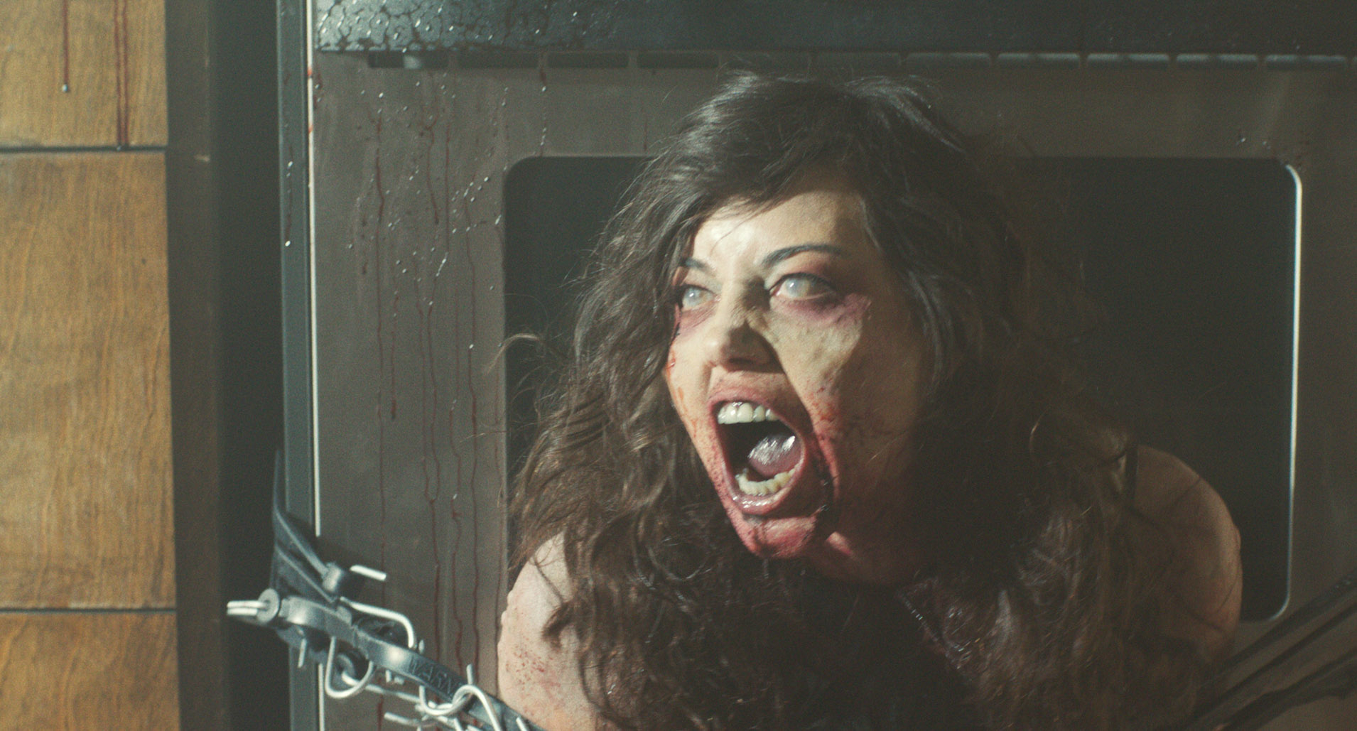 Aubrey Plaza as a zombie.