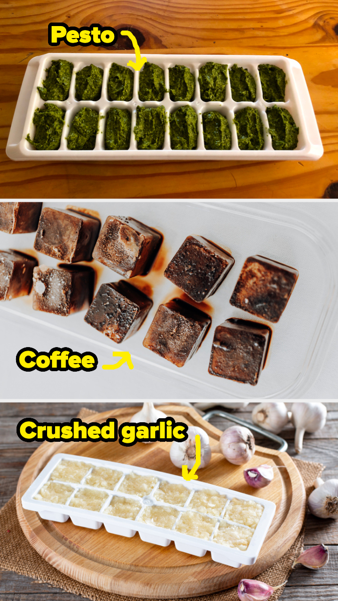 Different kinds of ice cubes