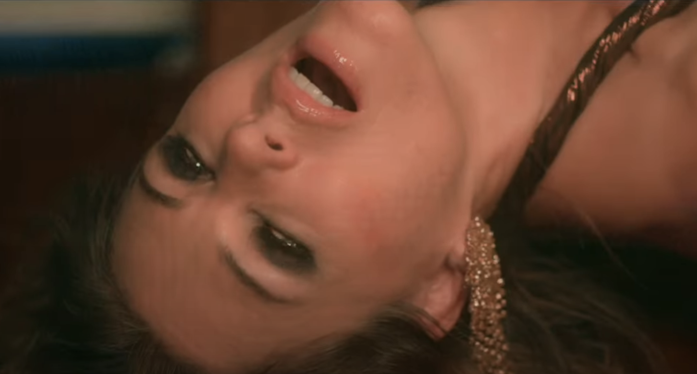 Close-up of Lily lying down during the sex scene