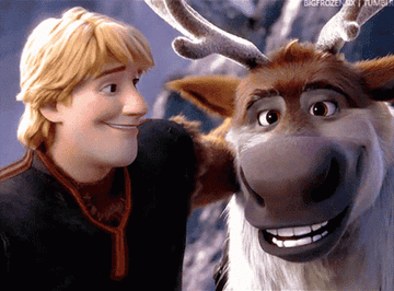 Kristoff y Sven de Frozen en un momento cómico