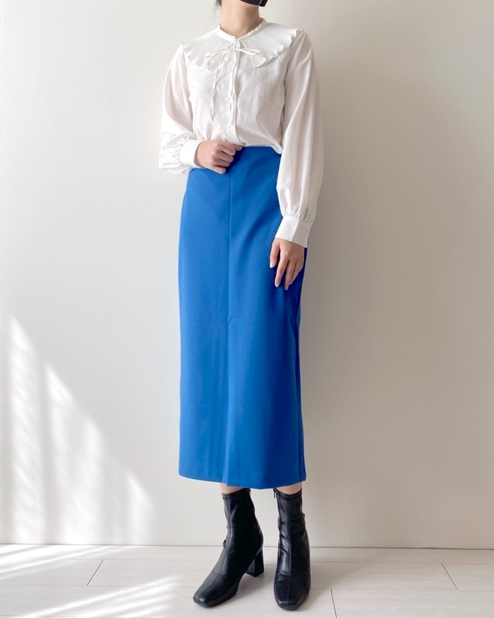 UNIQLO（ユニクロ）のおすすめのレディースアイテム「クレープジャージーナロースカート（丈標準80～84cm）」