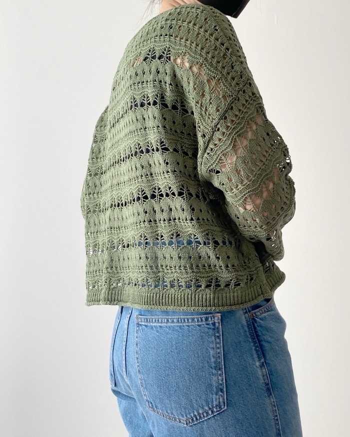 GU（ジーユー）のオススメファッション「透かし編みカーディガン（長袖）」