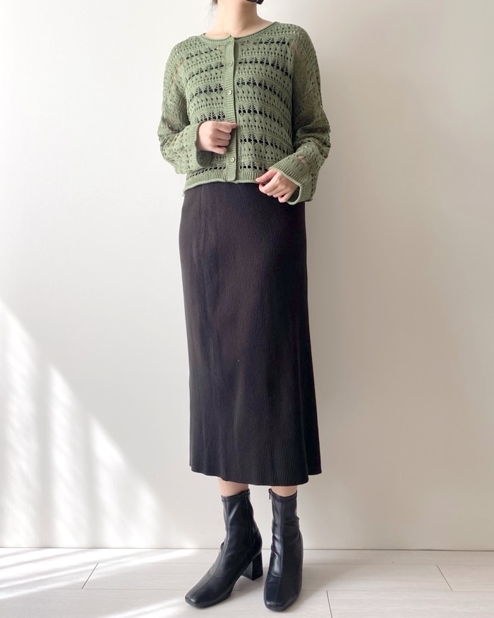 GU（ジーユー）のオススメファッション「透かし編みカーディガン（長袖）」