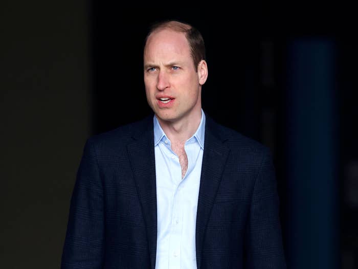 Prince William in a business suit without a tie