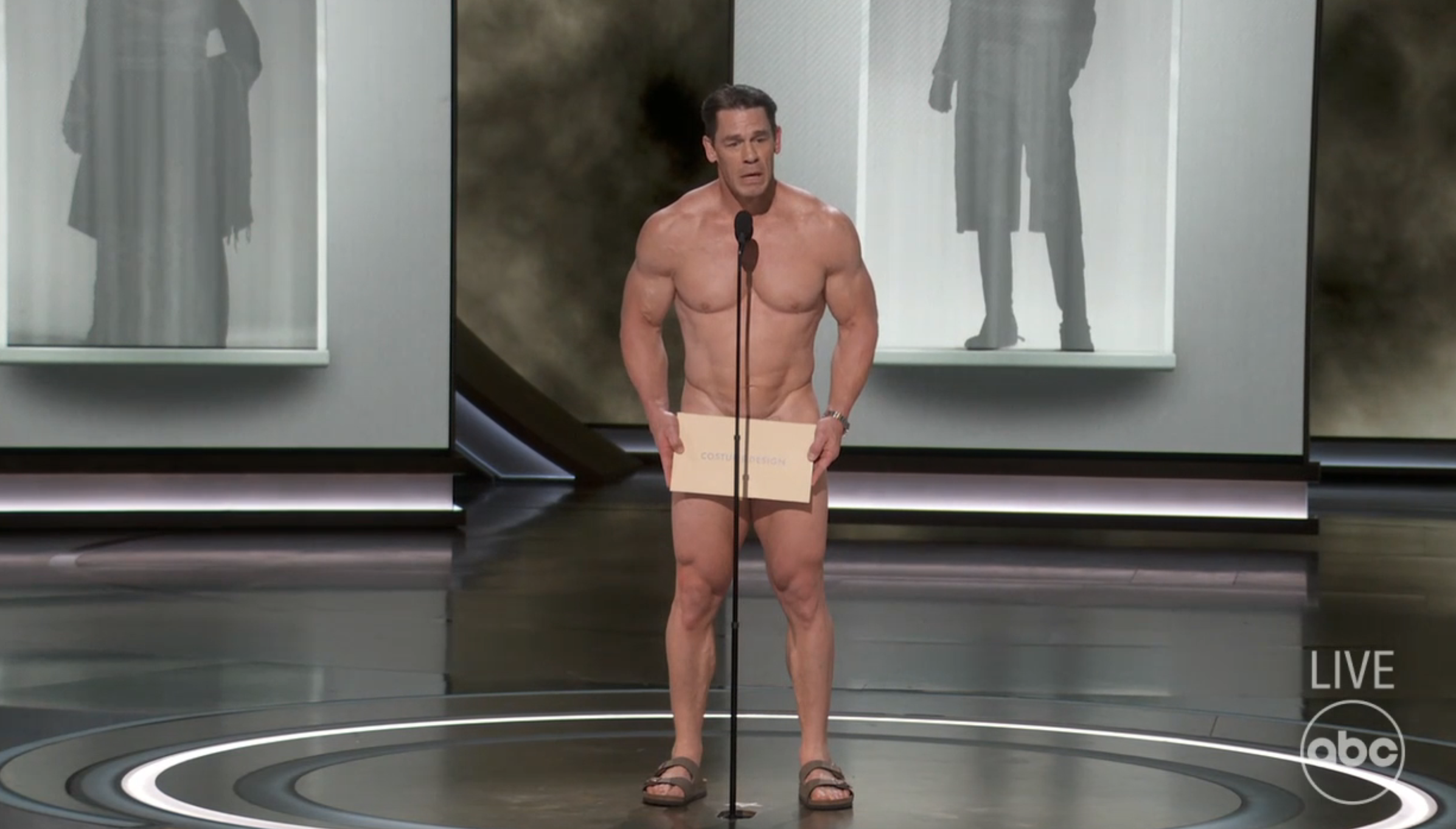 John Cena nude onstage at the Oscars