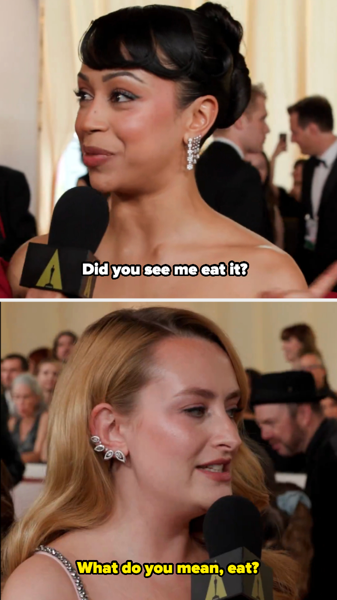 Liza asks Amelia if she saw her eat it