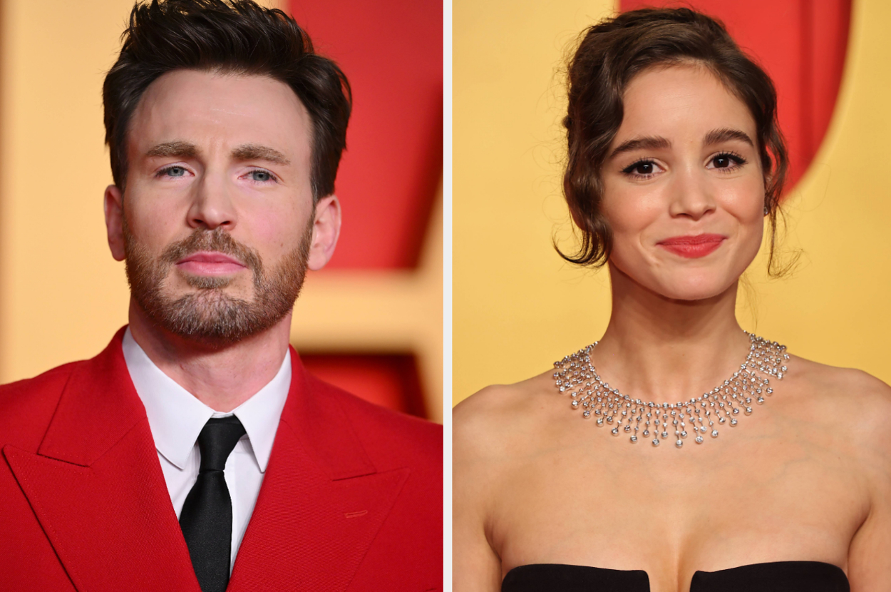 Chris Evans And Alba Baptista Made Their Red Carpet Debut At Vanity Fair's Oscars Afterparty
