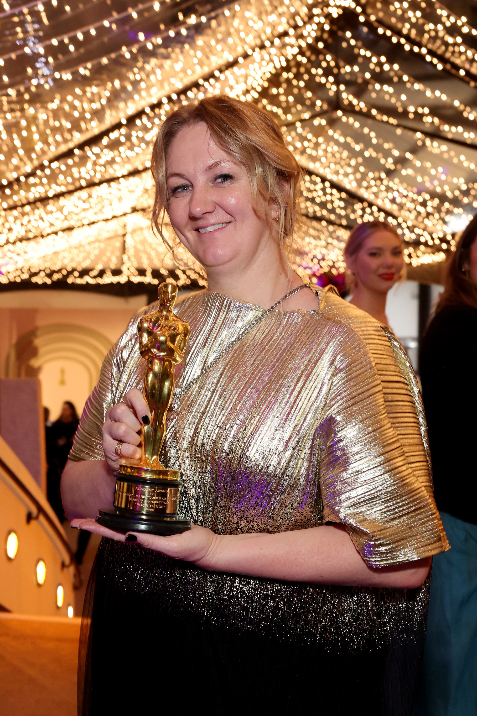 Nadia Stacey with her Oscar