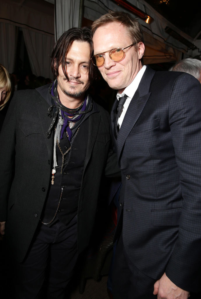 Closeup of Johnny Depp and Paul Bettany