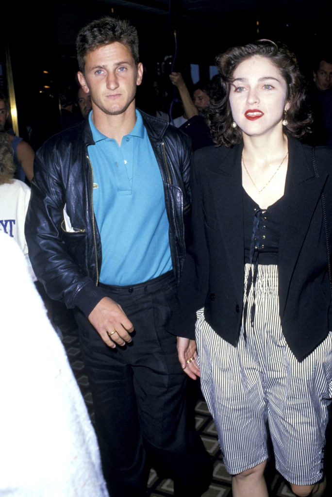 Closeup of Sean Penn and Madonna
