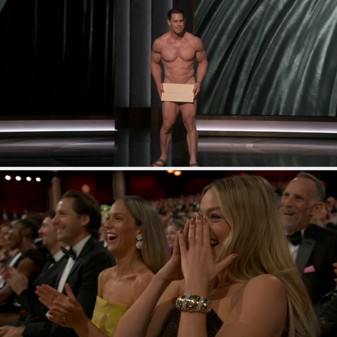 John Cena naked onstage at the Oscars and the audience&#x27;s reaction