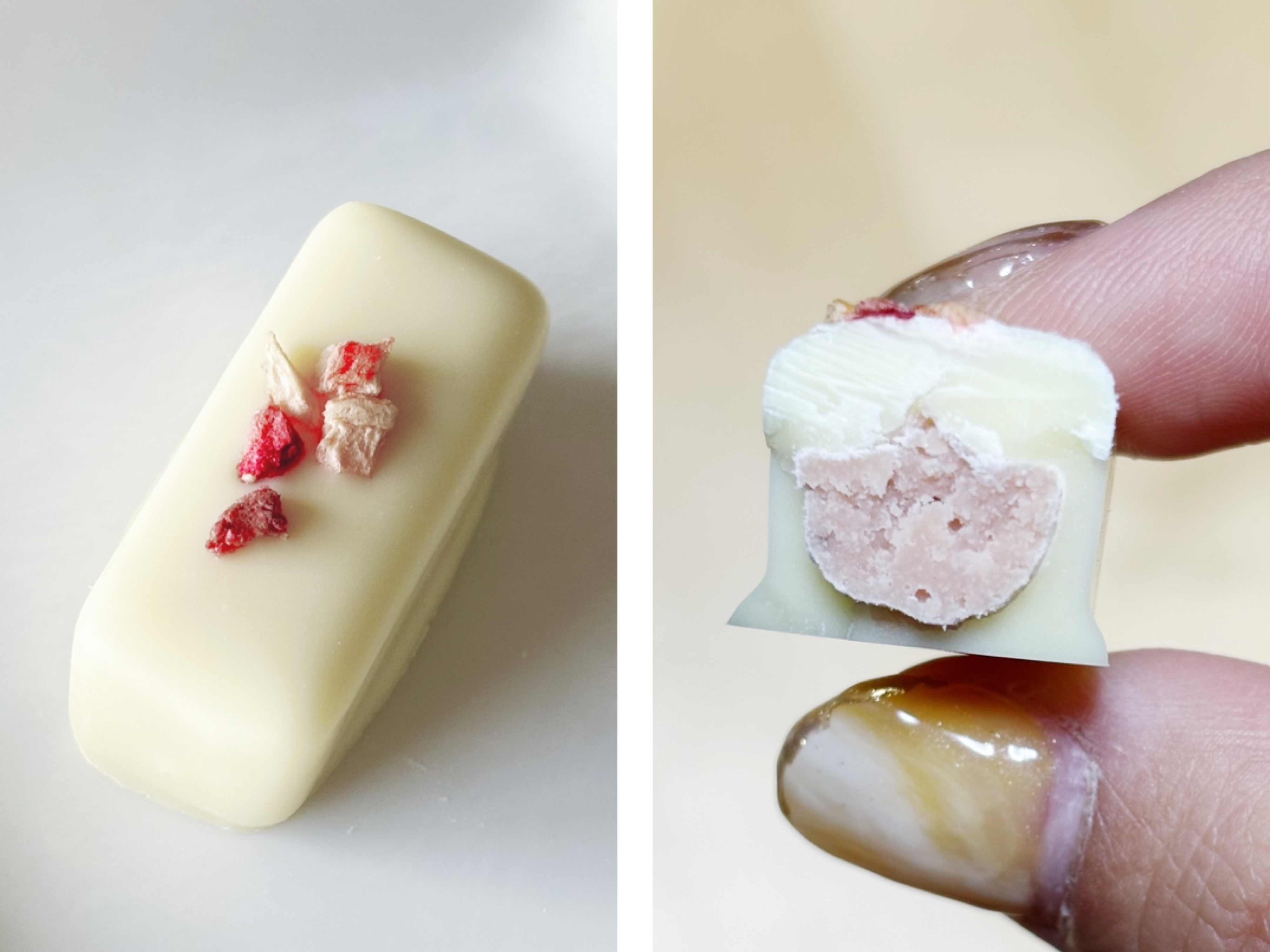 カルディのおすすめスイーツ「ボンボンショコラ ストロベリー 4p」