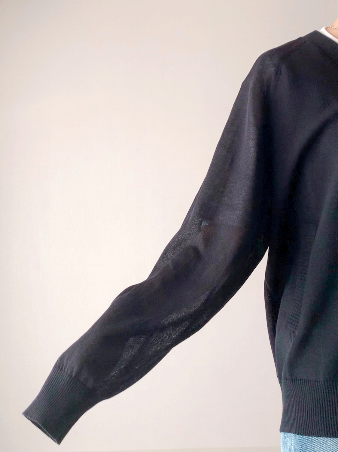 GU(ジーユー)のおすすめファッションアイテム「シアーコンビネーションニットカーディガン長袖 UNDERCOVER」